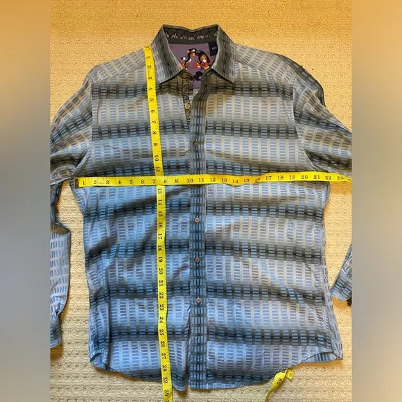 Robert Graham Purple and Blue Embroidered Shirt men’s Medium - Picture 8 of 8